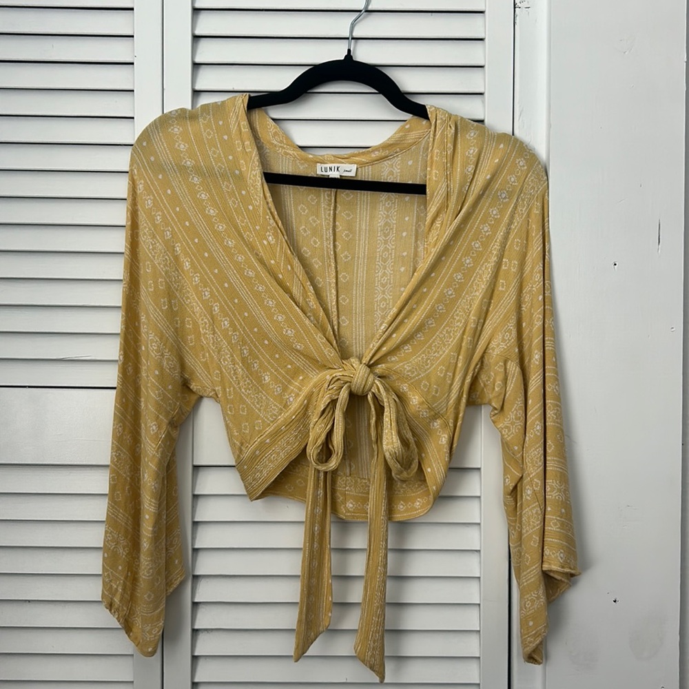 Yellow top.